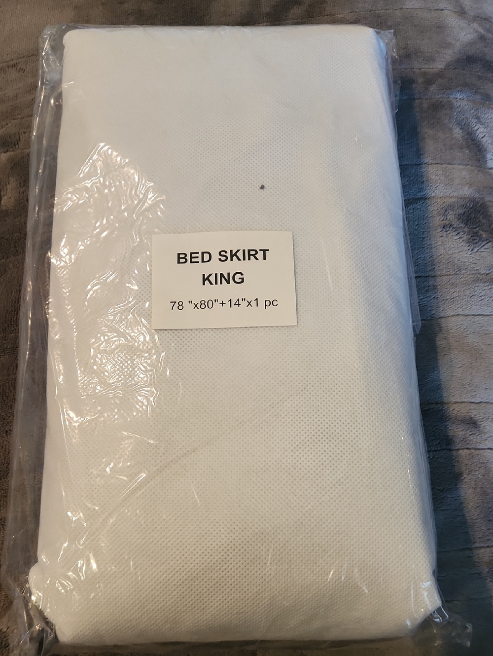 Gray King Bed Skirt - Classic Fit New In Bag